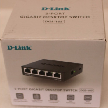 SALE OUT. D-Link DGS-105GL/E 5-Port Gigabit Ethernet Switch | SALE OUT. Ethernet Switch | DGS-105/E | Unmanaged | Desktop | Giga