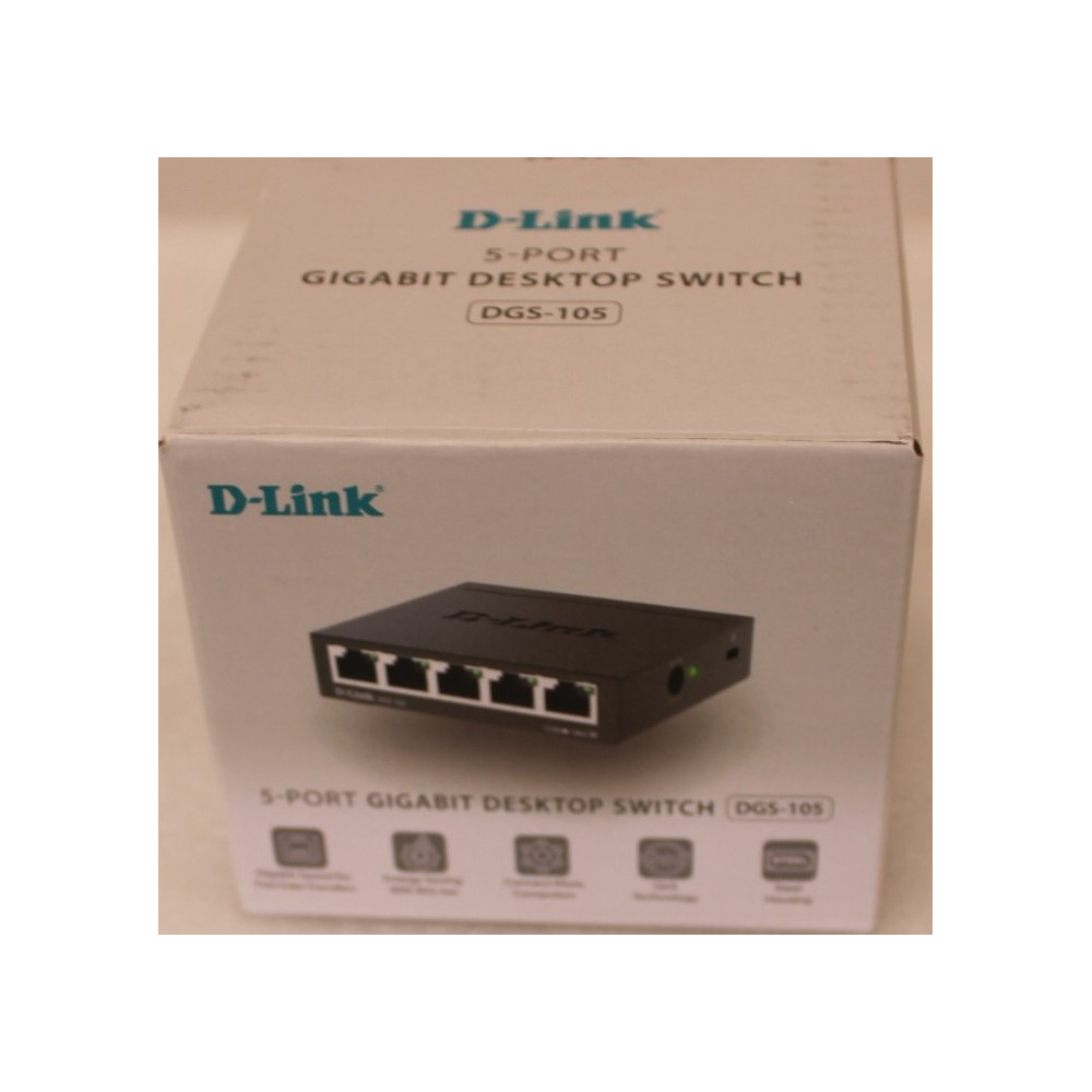 SALE OUT. D-Link DGS-105GL/E 5-Port Gigabit Ethernet Switch | SALE OUT. Ethernet Switch | DGS-105/E | Unmanaged | Desktop | Giga