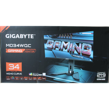 SALE OUT. GIGABYTE MONITOR 34" MO34WQC EK | SALE OUT. MO34WQC EK1 | 34 " | OLED | WQHD | 175 Hz | 0.03 ms | 3440 x 1440 pixels |