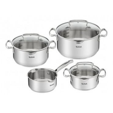 TEFAL | Duetto+ Stewpots set, 7 pcs | G719S734 | Stainless steel | Dishwasher proof | Lid included | Stainless steel