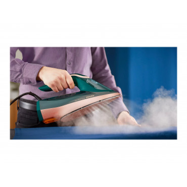 Philips | DST8030/70 Azur | Steam Iron | 3000 W | Water tank capacity 350 ml | Continuous steam 70 g/min | Green