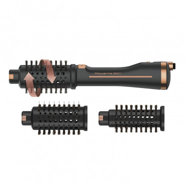 Rowenta | Styling Hair Brush | CF9620 | Temperature (max) 80 C | Number of heating levels 3 | Black/Gold Rose