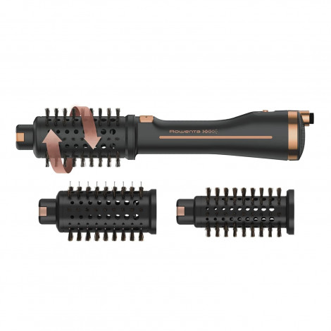 Rowenta | Styling Hair Brush | CF9620 | Temperature (max) 80 C | Number of heating levels 3 | Black/Gold Rose
