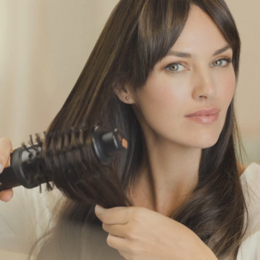 Rowenta | Styling Hair Brush | CF9620 | Temperature (max) 80 C | Number of heating levels 3 | Black/Gold Rose
