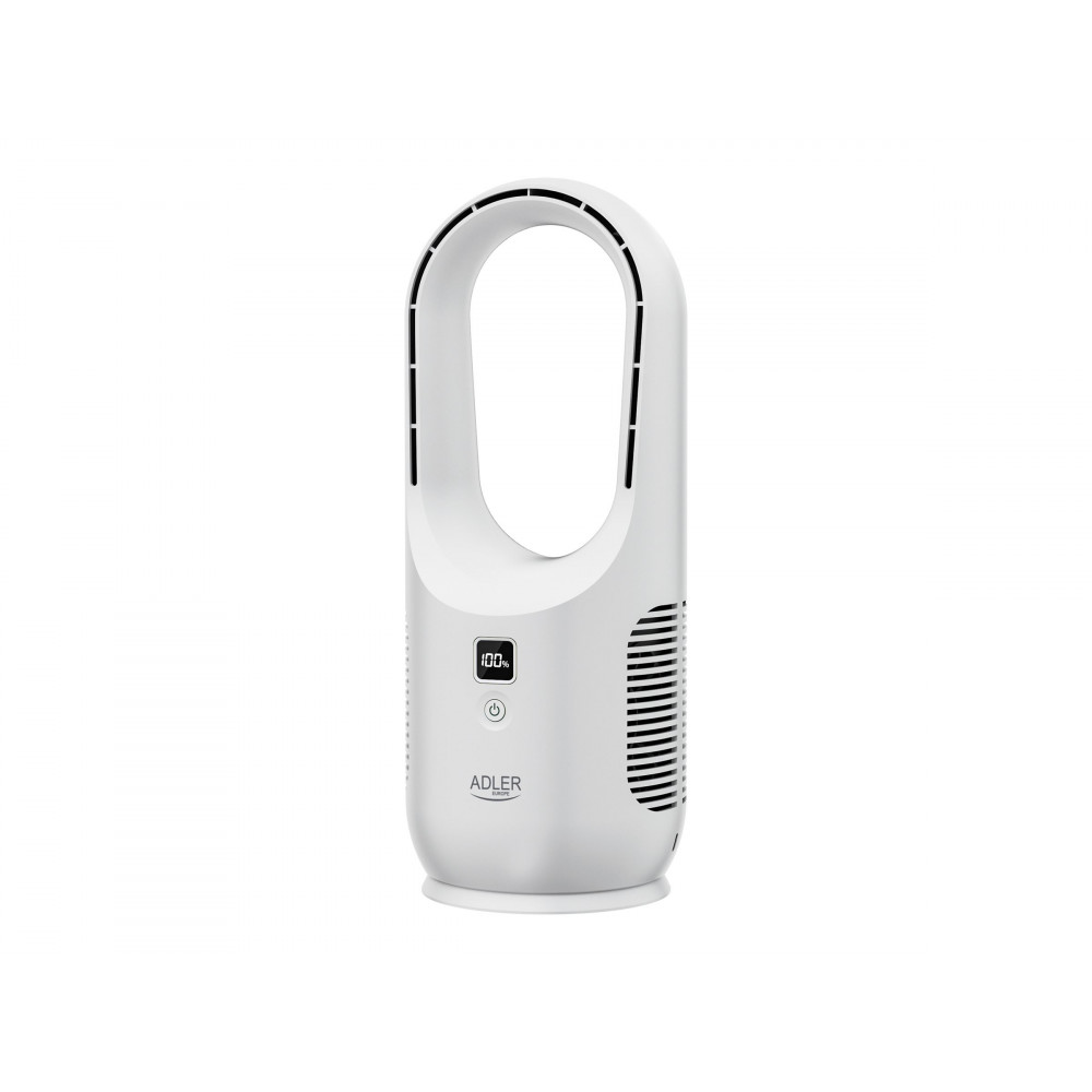 Adler Bladeless Rechargeable Fan | AD 7343 | Desk Fan | Diameter 14 cm | Number of speeds 3 | White