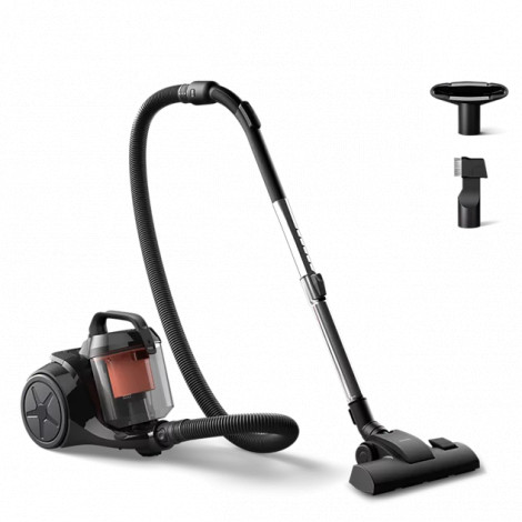 Philips | Vacuum cleaner | XB1142/10 1000 series | Bagless | Power 800 W | Dust capacity 1.3 L | Rich black/Coral moody