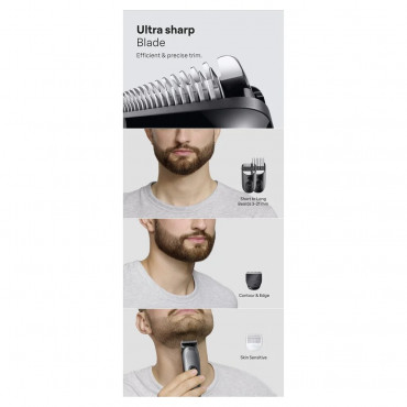 Braun 4-in-1 Grooming Kit | All-in-One Series 3 AIO3500 | Cordless | Number of length steps 14 | Black