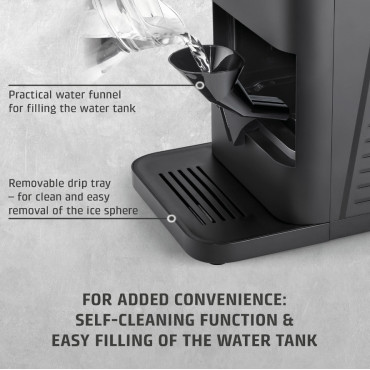 Caso Ice Ball Maker | IceBall Pro | Power 130 W | Capacity 1.3 L | Matt Black