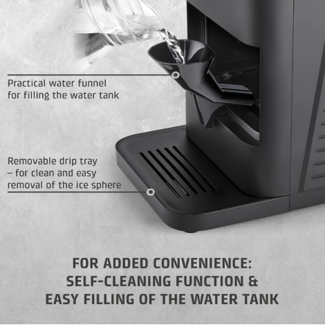 Caso Ice Ball Maker | IceBall Pro | Power 130 W | Capacity 1.3 L | Matt Black