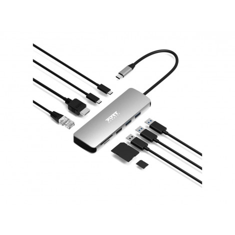 PORT DESIGNS Docking Type C 9 In 1 - 1 X 4K HDMI - Pd 85W - Retail Btoc Only | PORT CONNECT