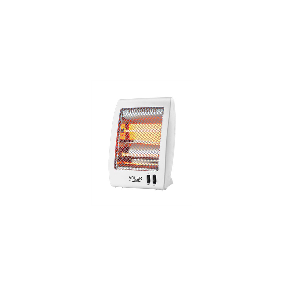 Adler | Heater | AD 7709 | Halogen Heater | 800 W | Number of power levels 2 | White
