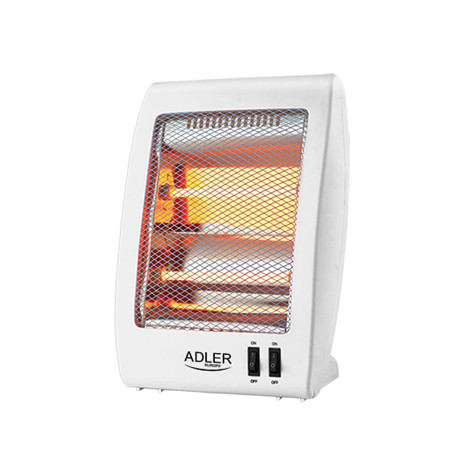 Adler | Heater | AD 7709 | Halogen Heater | 800 W | Number of power levels 2 | White