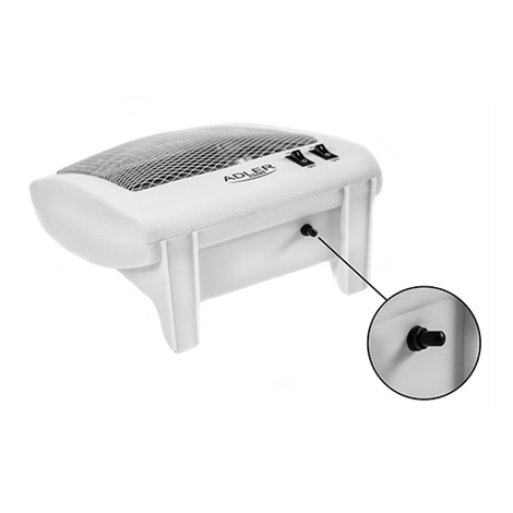 Adler | Heater | AD 7709 | Halogen Heater | 800 W | Number of power levels 2 | White