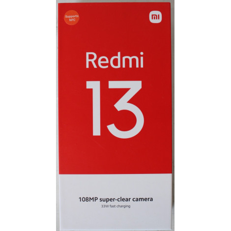 Xiaomi | Redmi | 13 | Midnight Black | 6.79 " | IPS LCD | 1080 x 2460 pixels | Mediatek | Internal RAM 8 GB | 256 GB | microSDXC
