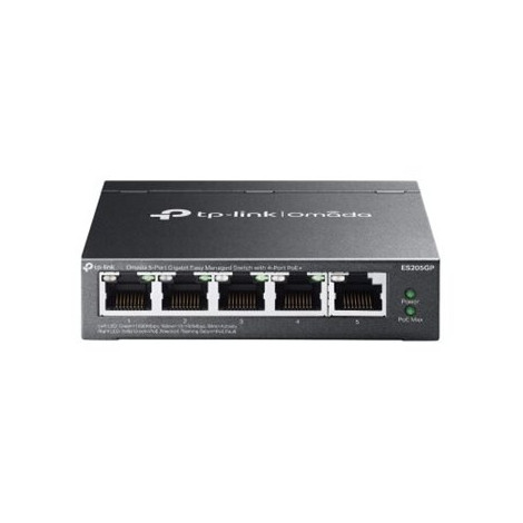 TP-LINK | Omada 5-Port Gigabit Easy Managed Switch with 4-Port PoE+ | ES205GP | Desktop/Wall mountable