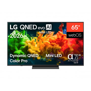 LG QNED 4K evo AI Mini LED TV | 65QNED8EB3B | 65 | Smart TV | webOS | UHD | Black