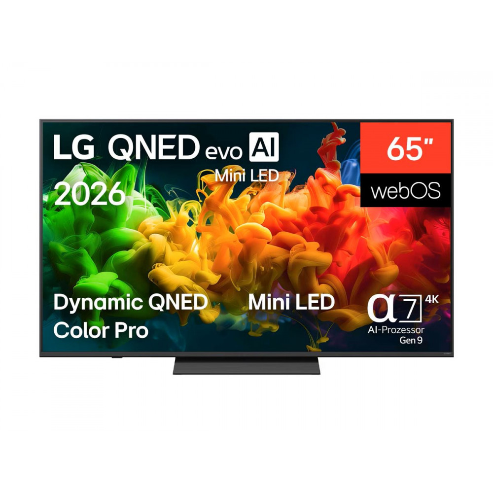 LG QNED 4K evo AI Mini LED TV | 65QNED8EB3B | 65 | Smart TV | webOS | UHD | Black
