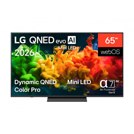 LG QNED 4K evo AI Mini LED TV | 65QNED8EB3B | 65 | Smart TV | webOS | UHD | Black