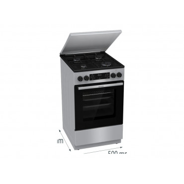 Gorenje GK5C42SJ | Cooker | Hob type Gas | Oven type Electric | Grey | Width 50 cm | Grilling | Depth 59.4 cm | 62 L