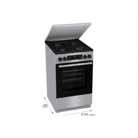 Gorenje GK5C42SJ | Cooker | Hob type Gas | Oven type Electric | Grey | Width 50 cm | Grilling | Depth 59.4 cm | 62 L