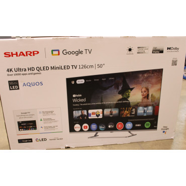 SALE OUT. Sharp 50JP7265E 50" (126cm) 4K Ultra HD QLED MiniLED Google TV | SALE OUT. Sharp 4K QLED MiniLED TV | 50JP7265E | 50 |