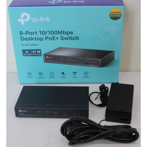 SALE OUT. TP-Link TL-SF1008LP Switch Unmanaged, Desktop, 8x10/100Mbps ports, 4xPoE ports, PSU external, Steel case | SALE OUT. S