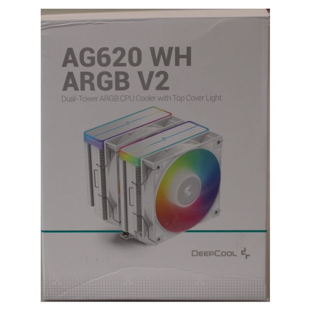 SALE OUT. Deepcool AG620 ARGB V2 CPU Cooler, white | Deepcool CPU Cooler | AG620 ARGB | DAMAGED PACKAGING | Intel, AMD