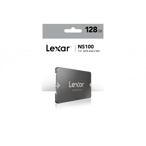 Lexar | NS100 | 128 GB | SSD form factor 2.5" | Solid-state drive interface SATA III | Read speed 520 MB/s | Write speed 510 MB/