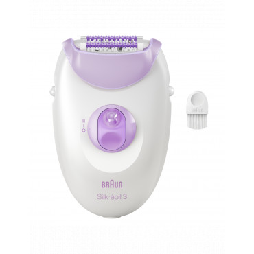 Braun Epilator | SE3-000 Silk épil 3 | Number of power levels 2 | White/Purple