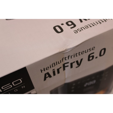 SALE OUT. | Caso Designer Air Fryer | AirFry 6.0 | Power 1700 W | Capacity 6 L | Black | DAMAGED PACKAGING | 24 month(s)