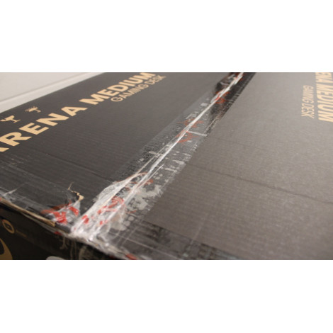 SALE OUT. | Arozzi Gaming Desk | Arena Medium | Pure Black | DAMAGED PACKAGING AND LAMINATE. SCRATCHED PARTS AND TABLE TOP. | 24