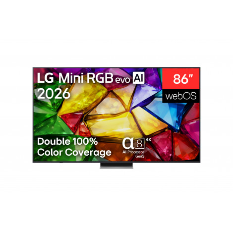 LG 4K evo AI Mini RGB TV | 86MRGB87B3B | 86 | Smart TV | webOS | UHD | Black