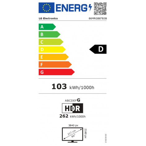 LG 4K evo AI Mini RGB TV | 86MRGB87B3B | 86 | Smart TV | webOS | UHD | Black