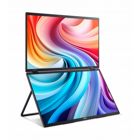 Acer PD19F 47cm 18.5'' FHD Dual Portable IPS 100Hz 16:9 4ms (GTG) 250nits HDMI 2xType-C MM Audio Out EU Black H.cable x1 U.cable