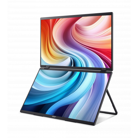 Acer PD19F 47cm 18.5'' FHD Dual Portable IPS 100Hz 16:9 4ms (GTG) 250nits HDMI 2xType-C MM Audio Out EU Black H.cable x1 U.cable
