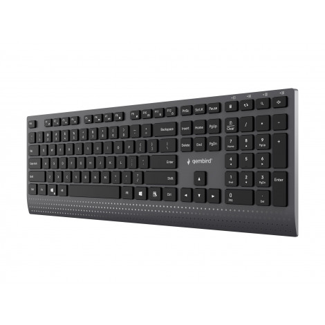 Gembird KB-MCH-06 Slim wired multimedia keyboard with Type-C adapter, US layout | Gembird