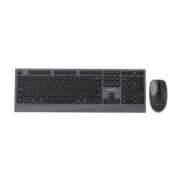 Gembird KBS-WPS-02 Dual-mode slim wireless desktop set, 2.4G+BT, US layout | Gembird