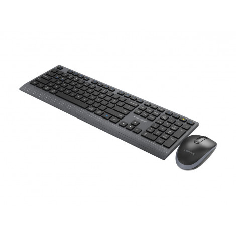Gembird KBS-WPS-02 Dual-mode slim wireless desktop set, 2.4G+BT, US layout | Gembird