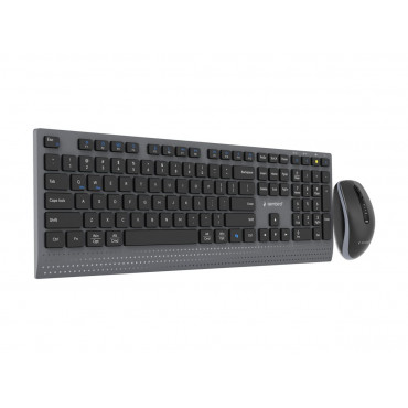 Gembird KBS-WPS-02 Dual-mode slim wireless desktop set, 2.4G+BT, US layout | Gembird