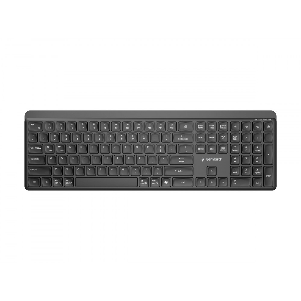 Gembird KB-WPS-03 Dual-mode pro-business slim wireless keyboard, 2.4G+BT, US layout | Gembird