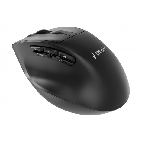 Gembird MUSW3-9B-01 Triple-mode 9-button wireless ergonomic mouse, black | Gembird