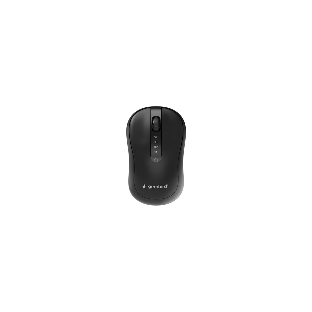 Gembird MUSW2-4B-01 Dual-mode 4-button wireless mouse, black | Gembird
