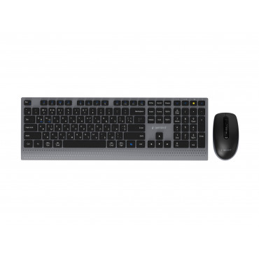 Gembird KBS-WPS-02-CYRL Dual-mode slim wireless desktop set, 2.4G+BT, Cyrillic layout | Gembird
