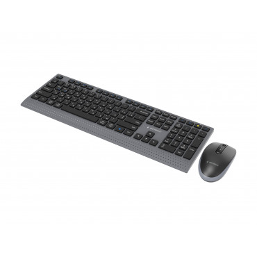 Gembird KBS-WPS-02-CYRL Dual-mode slim wireless desktop set, 2.4G+BT, Cyrillic layout | Gembird
