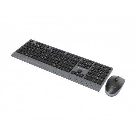 Gembird KBS-WPS-02-CYRL Dual-mode slim wireless desktop set, 2.4G+BT, Cyrillic layout | Gembird