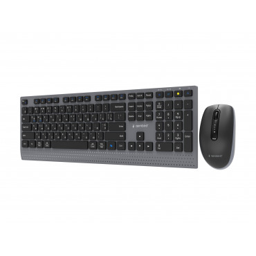 Gembird KBS-WPS-02-CYRL Dual-mode slim wireless desktop set, 2.4G+BT, Cyrillic layout | Gembird