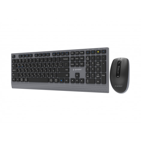 Gembird KBS-WPS-02-CYRL Dual-mode slim wireless desktop set, 2.4G+BT, Cyrillic layout | Gembird