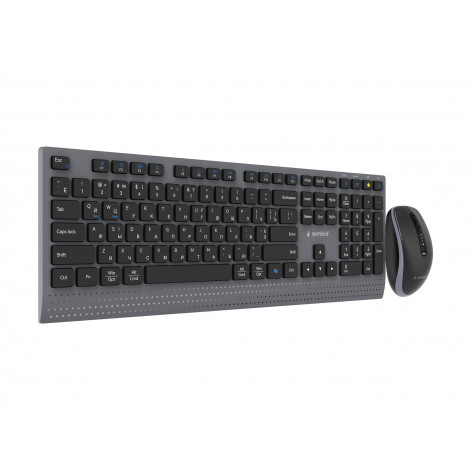Gembird KBS-WPS-02-CYRL Dual-mode slim wireless desktop set, 2.4G+BT, Cyrillic layout | Gembird