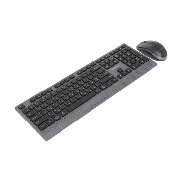 Gembird KBS-WPS-02-CYRL Dual-mode slim wireless desktop set, 2.4G+BT, Cyrillic layout | Gembird