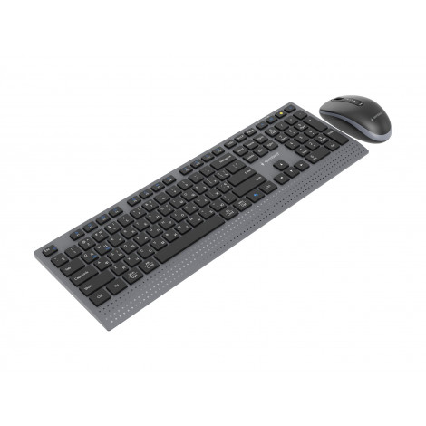 Gembird KBS-WPS-02-CYRL Dual-mode slim wireless desktop set, 2.4G+BT, Cyrillic layout | Gembird